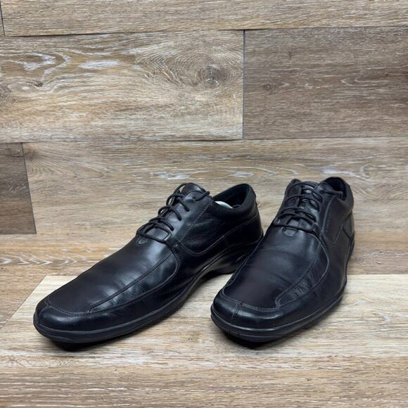 Quirelli Black Leather Oxfords Men's Size 11 - Picture 1 of 7